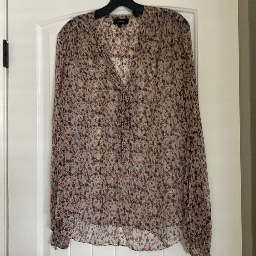 Theory 100% Silk Top Size L